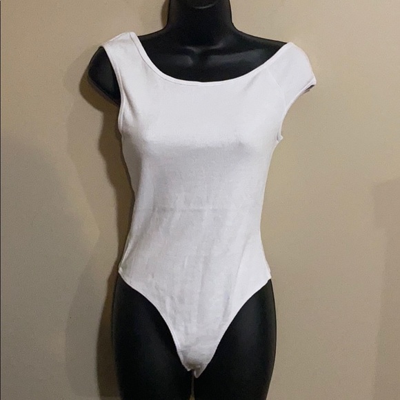 American Apparel Tops - American Apparel White Asymmetrical Bodysuit S